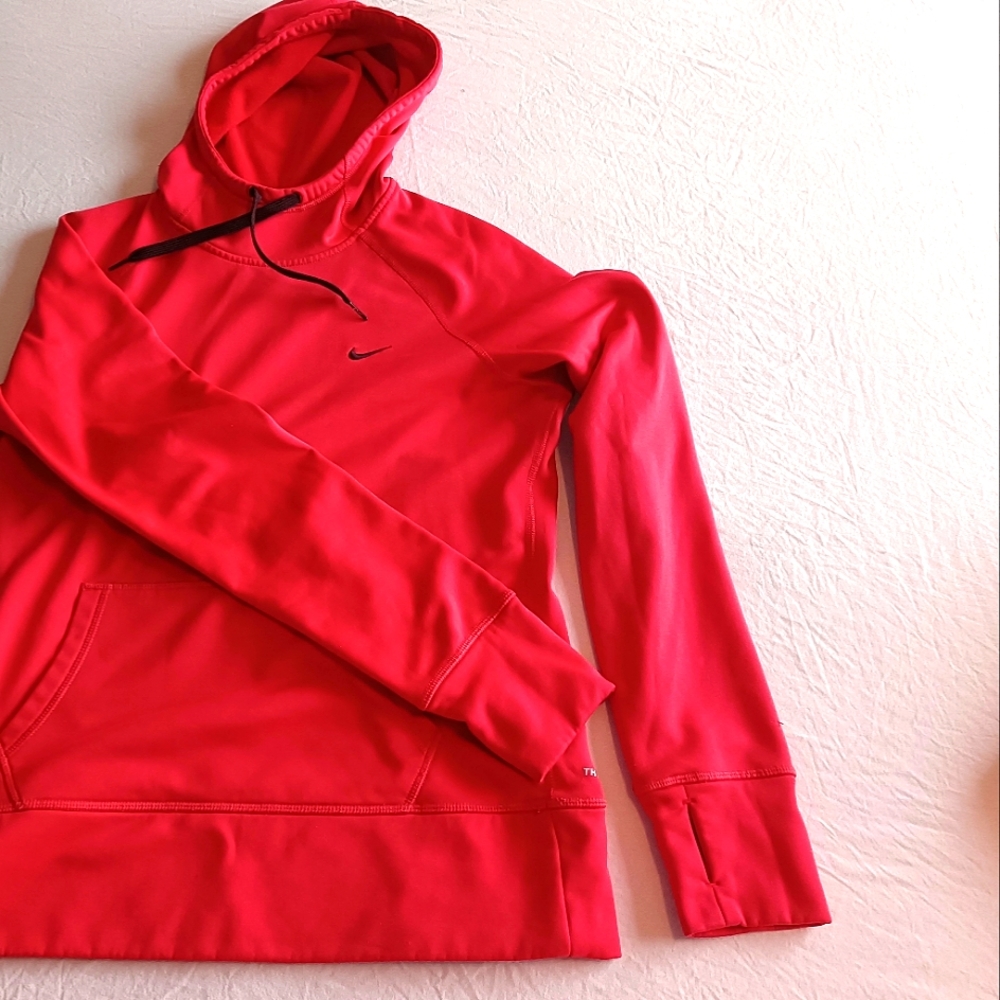 Nike Women's Hoodie Pullover Long Sleeve Red,Size M